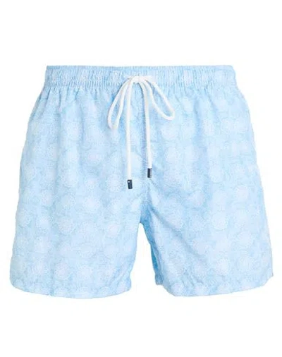 Fedeli Man Swim Trunks Light Blue Size Xl Recycled Polyester In Blue