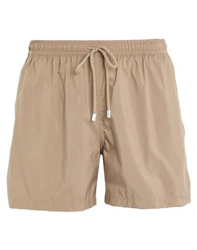 Fedeli Man Swim Trunks Light Brown Size L Recycled Polyester In Beige