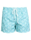 Fedeli Man Swim Trunks Turquoise Size S Recycled Polyester In Blue
