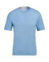 Fedeli Man T-shirt Azure Size 36 Cotton In Blue