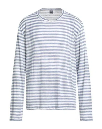 Fedeli Man T-shirt Blue Size 44 Linen
