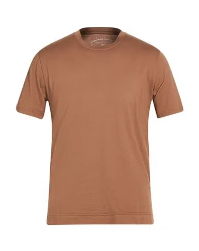 Fedeli Man T-shirt Brown Size 46 Organic Cotton