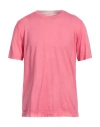 Fedeli Man T-shirt Fuchsia Size 40 Cotton In Pink