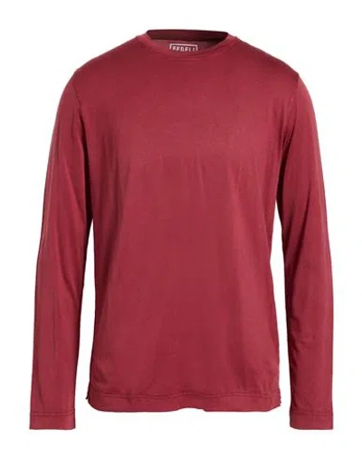 Fedeli Man T-shirt Garnet Size 48 Cotton In Red