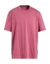 Fedeli Man T-shirt Garnet Size 50 Organic Cotton In Pink