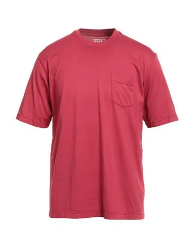 Fedeli Man T-shirt Garnet Size Xxl Cotton In Red