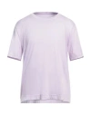 Fedeli Man T-shirt Lilac Size 50 Organic Cotton, Elastane In Purple
