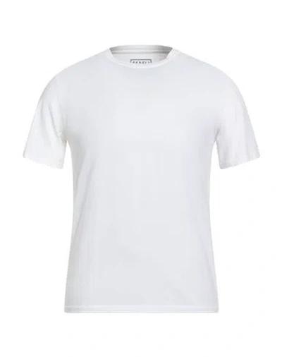 Fedeli Man T-shirt Off White Size 38 Cotton, Elastane