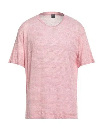 Fedeli Man T-shirt Pink Size 44 Linen