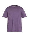 Fedeli Man T-shirt Purple Size 46 Organic Cotton