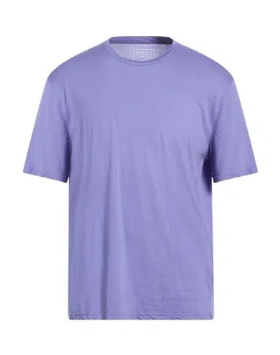 Fedeli Man T-shirt Purple Size 50 Cotton