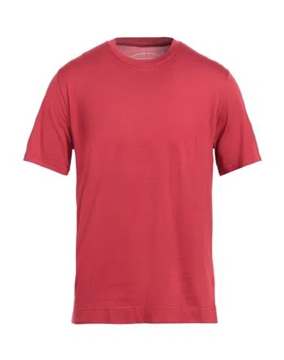 Fedeli Man Sweater Coral Size 40 Cotton In Red