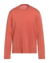 Fedeli Man T-shirt Rust Size 48 Organic Cotton In Orange