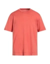Fedeli Man T-shirt Salmon Pink Size 46 Organic Cotton In Red