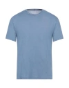 Fedeli Man T-shirt Slate Blue Size 42 Cotton In Blue