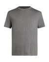 Fedeli Man T-shirt Grey Size 46 Linen, Elastane In Gray