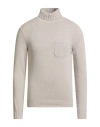 Fedeli Man Turtleneck Beige Size 38 Virgin Wool, Cashmere In Neutral
