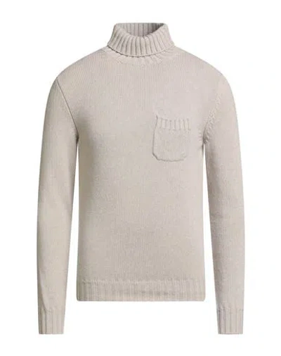 Fedeli Man Turtleneck Beige Size 38 Virgin Wool, Cashmere In Neutral