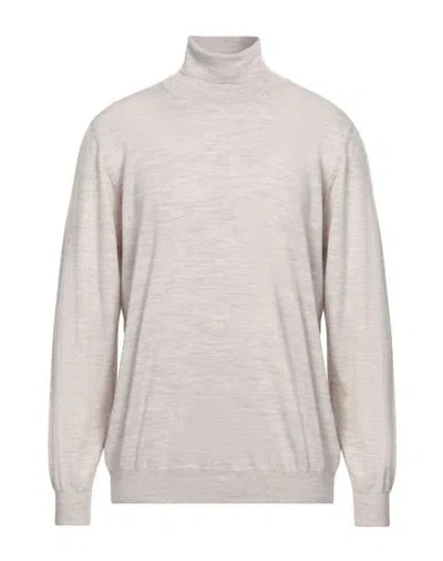 Fedeli Man Turtleneck Beige Size 46 Virgin Wool