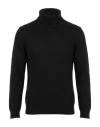 Fedeli Wool And Cashmere Turtleneck Jumper In Black