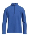 Fedeli Man Turtleneck Blue Size 3xl Cashmere In Blue