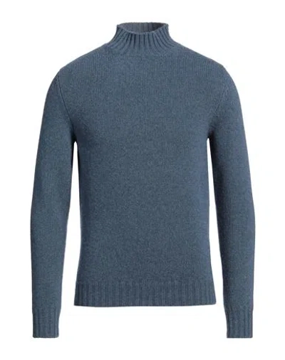 Fedeli High-neck Long-sleeve Jumper In Blue