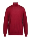Fedeli Man Turtleneck Brick Size 44 Merino Wool In Multi
