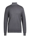 Fedeli Man Turtleneck Charcoal Size 44 Merino Wool In Multi