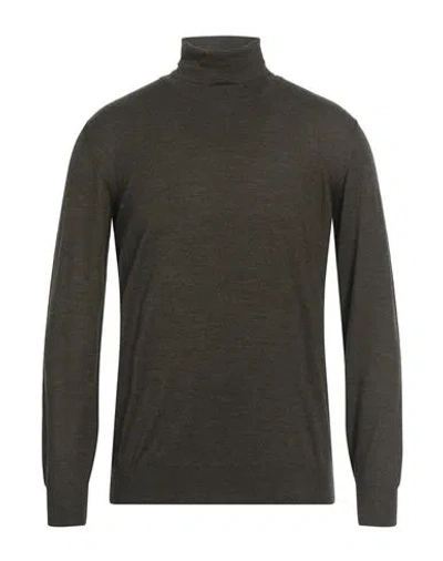 Fedeli Man Turtleneck Dark Green Size 38 Virgin Wool