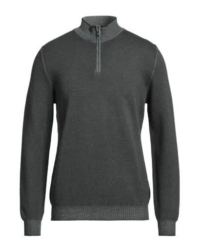 Fedeli Man Turtleneck Dark Green Size 42 Merino Wool