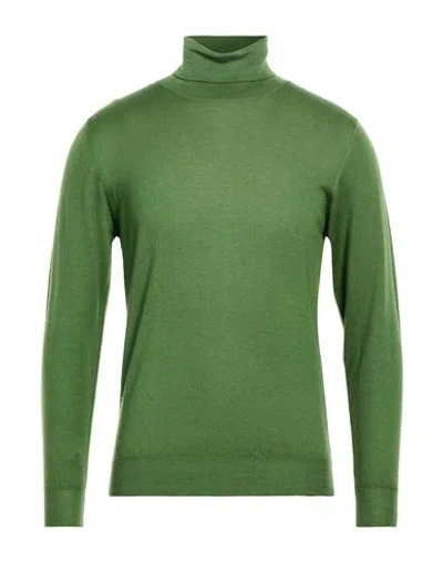 Fedeli Man Turtleneck Green Size 44 Merino Wool