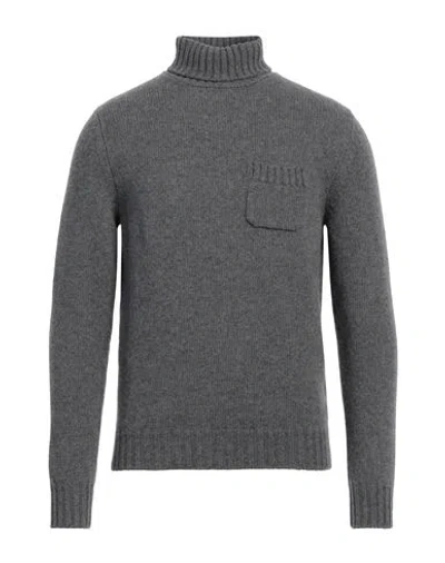 Fedeli Man Turtleneck Grey Size 40 Virgin Wool, Cashmere