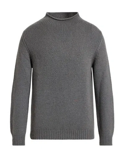 Fedeli Man Turtleneck Grey Size 44 Cashmere, Virgin Wool In Gray