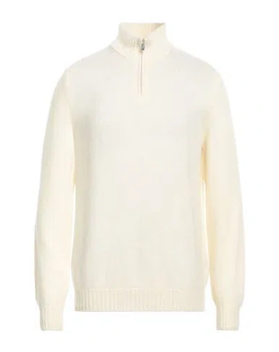 Fedeli Man Turtleneck Ivory Size 42 Wool, Cashmere In White