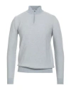 Fedeli Man Turtleneck Light Blue Size 36 Cashmere In Black