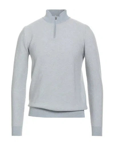 Fedeli Man Turtleneck Light Blue Size 36 Cashmere In Black