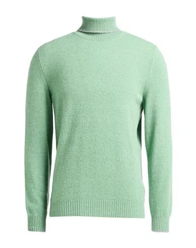Fedeli Man Turtleneck Light Green Size 40 Cashmere