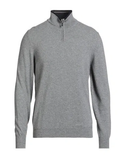 Fedeli Man Turtleneck Light Grey Size 40 Cashmere In Gray