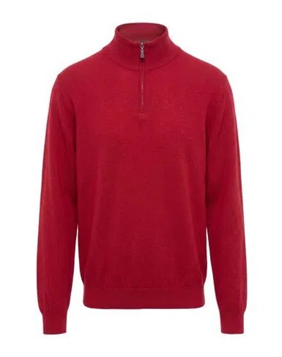 Fedeli Man Turtleneck Magenta Size 46 Cashmere In Red