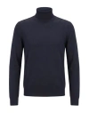 Fedeli Man Turtleneck Midnight Blue Size 46 Virgin Wool In Blue