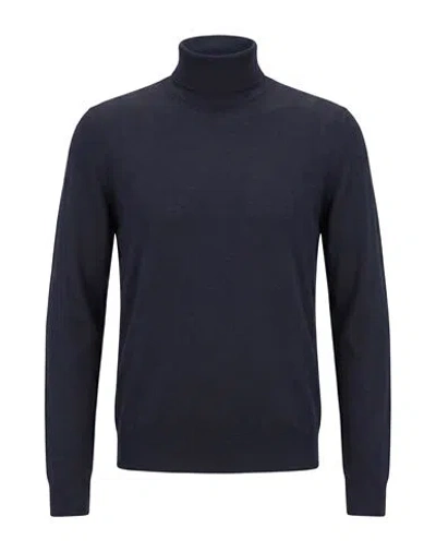 FEDELI FEDELI MAN TURTLENECK MIDNIGHT BLUE SIZE 46 VIRGIN WOOL