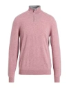 Fedeli Man Turtleneck Pink Size 40 Cashmere In Pink
