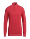 Fedeli Man Turtleneck Red Size 40 Cotton In Red