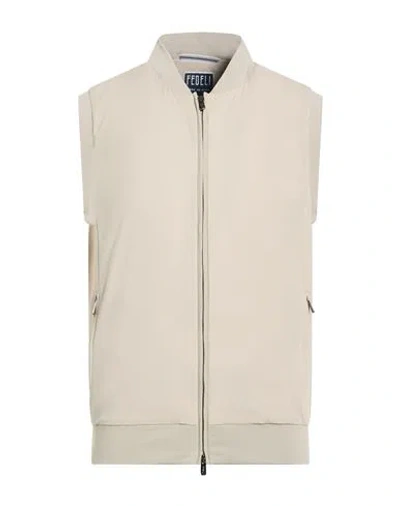 Fedeli Man Vest Beige Size L Polyamide, Elastane