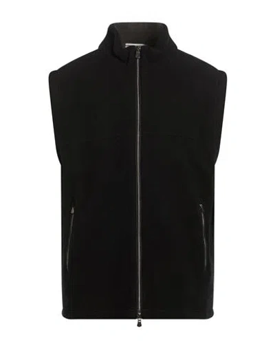 Fedeli Man Vest Black Size 3xl Cashmere