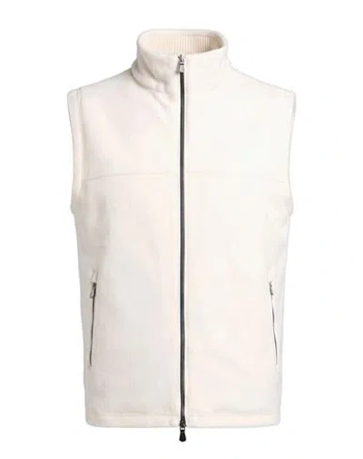 Fedeli Man Vest Ivory Size M Polyester In Neutral