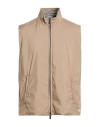 Fedeli Man Vest Light Brown Size 44 Polyester In Brown
