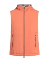 Fedeli Man Vest Orange Size 40 Polyester In Orange