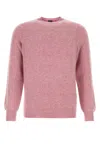Fedeli Melange Dark Pink Cashmere Sweater In Pink