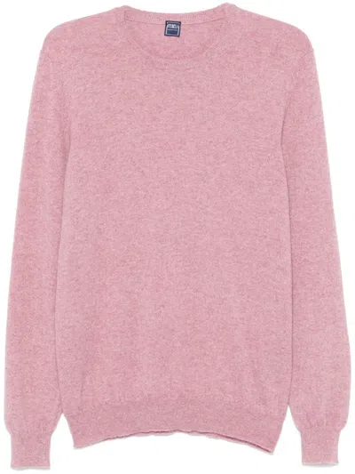 Fedeli Mélange-effect Sweater In Pink
